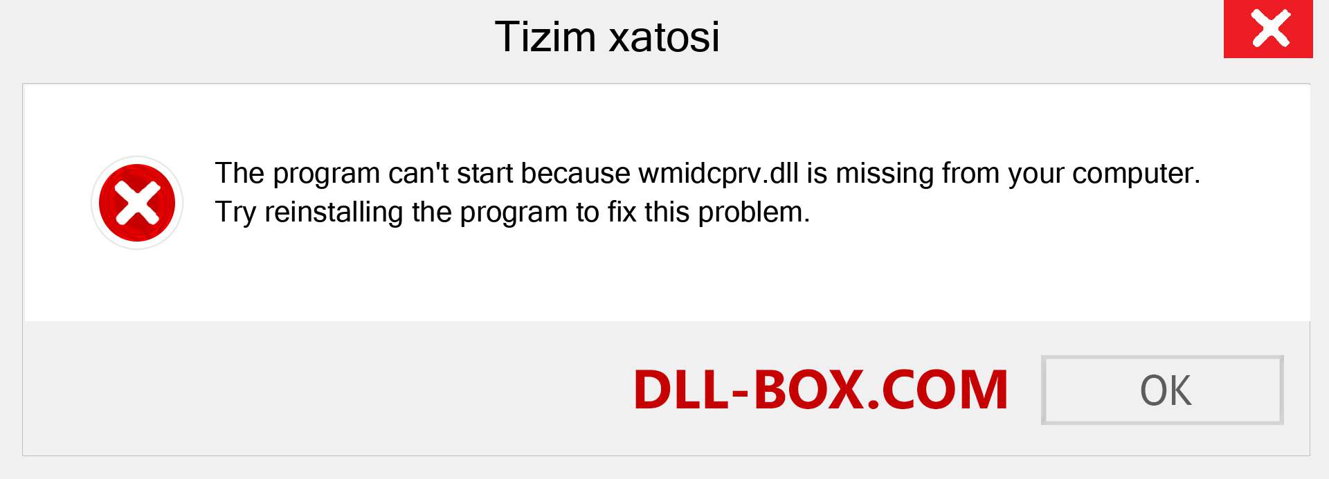 wmidcprv.dll fayli yo'qolganmi?. Windows 7, 8, 10 uchun yuklab olish - Windowsda wmidcprv dll etishmayotgan xatoni tuzating, rasmlar, rasmlar